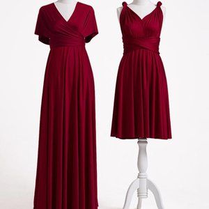 Burgundy Multiway Infinity Dress